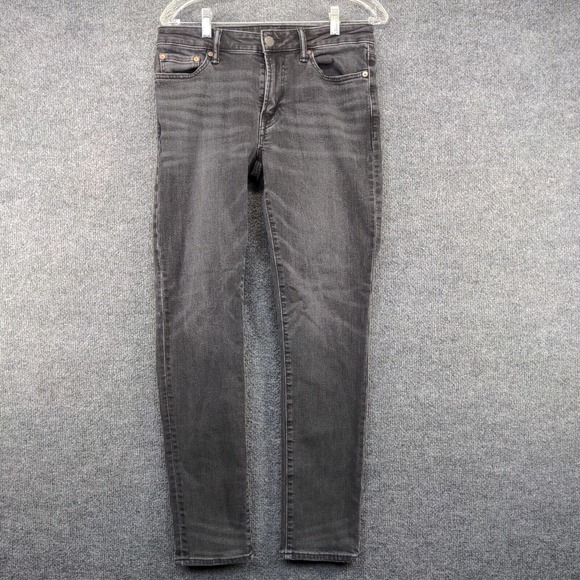 American Eagle Outfitters Men's Straight Leg Jeans Black 30x32 5-Pocket Whisker - Picture 2 of 11